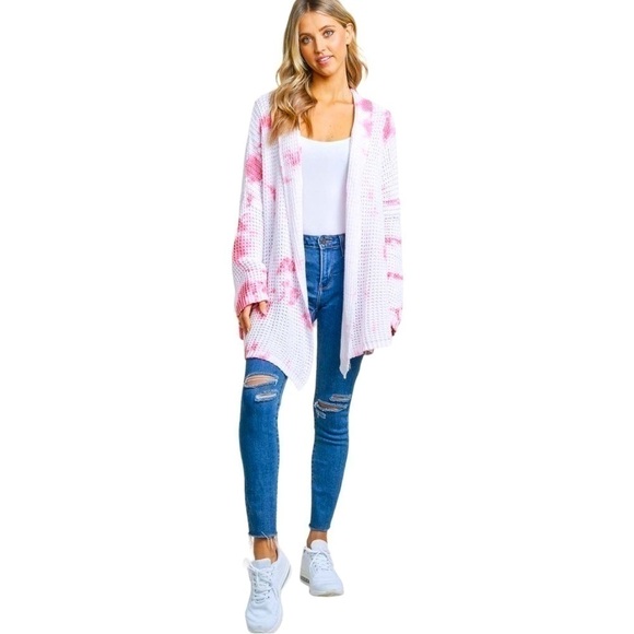 𝅺maronie Tie Dye Open Style Cardigan - Picture 2 of 14
